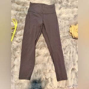 Black Lululemon Wunder Train High-Rise Leggings